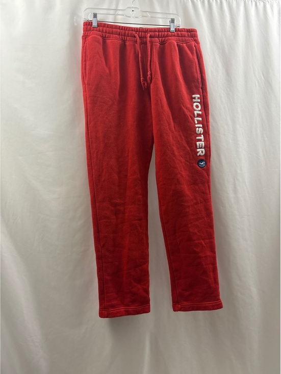 Hollister Other - Hollister Men’s Red Fleece Sweatpants with Logo Embroidery Medium Spell Out